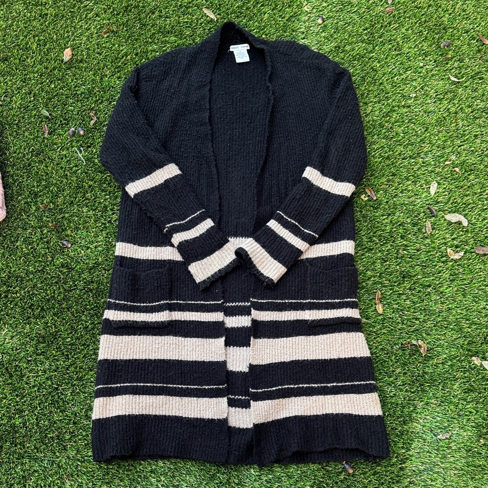 Striped Black and Tan Women's Sweater